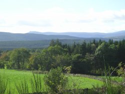 Scenic view to the south from Cluny Crichton